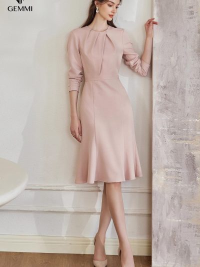Đầm công sở dài tay GEMMI Fashion, DK8743