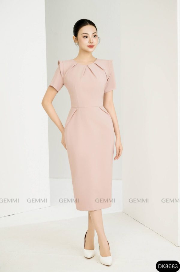 Đầm body xếp ly cổ GEMMI Fashion, DK8683 - Hình ảnh 6
