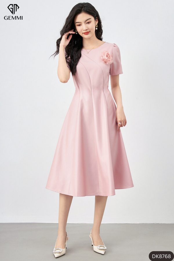 Đầm xòe taffta GEMMI Fashion, DK8768