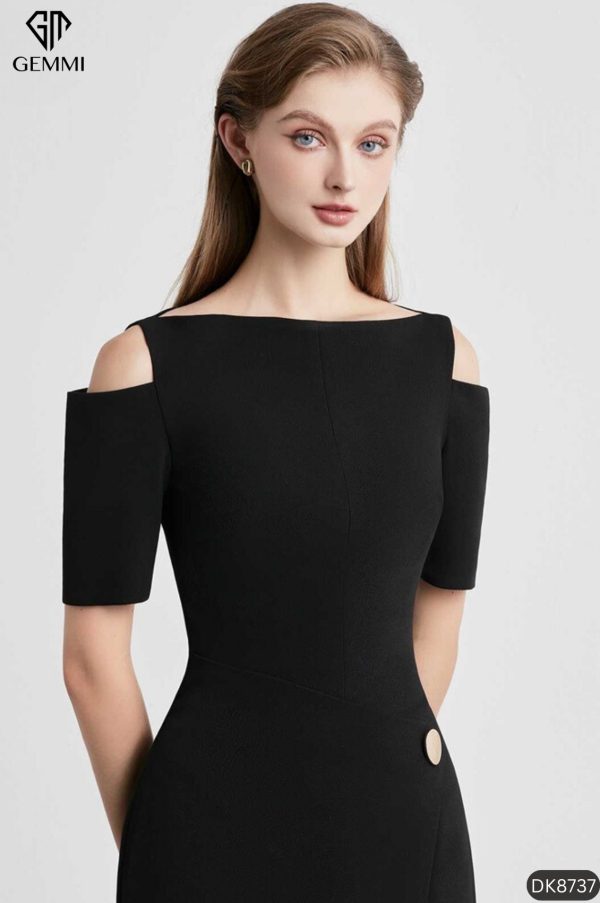Đầm body vạt chéo GEMMI Fashion, DK8737 - Hình ảnh 4