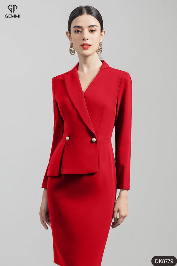 Đầm body cổ vest  GEMMI Fashion, DK8779 - Hình ảnh 7