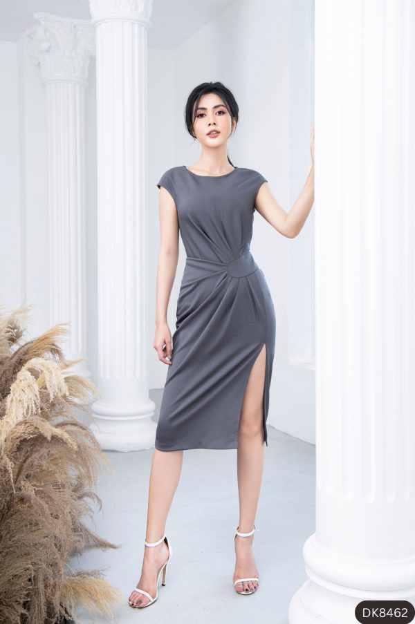 Đầm body thiết kế xoắn eo xẻ tà GEMMI Fashion, DK8462 - Hình ảnh 7
