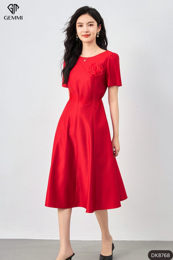 Đầm xòe taffta GEMMI Fashion, DK8768 - Hình ảnh 4