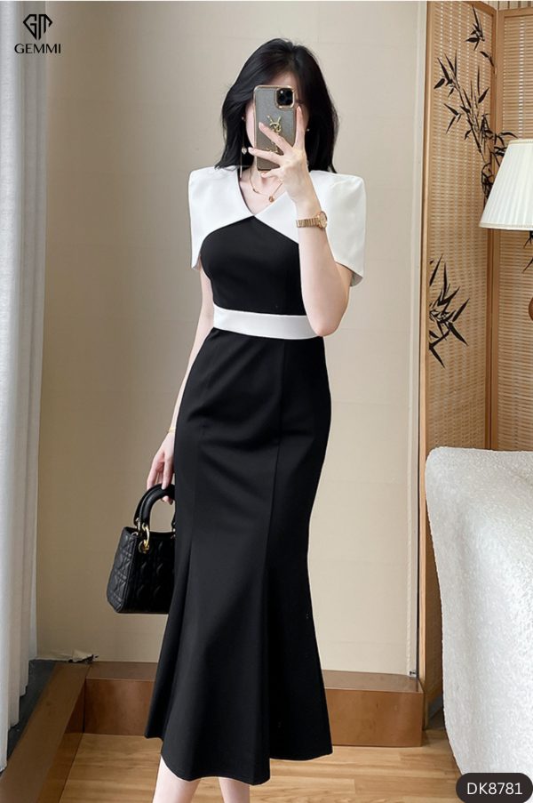 Đầm body đuôi cá cổ choàng GEMMI Fashion, DK8781 - Hình ảnh 7