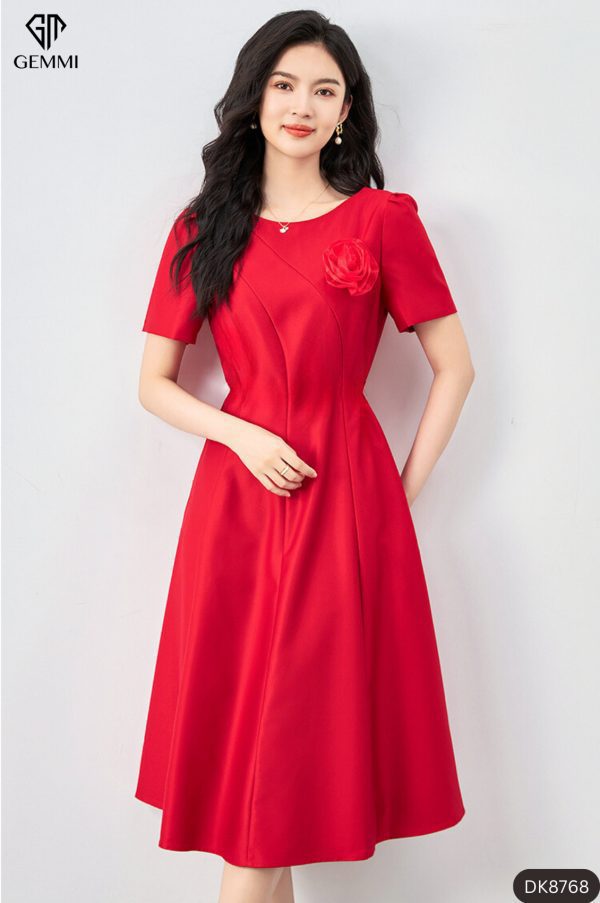 Đầm xòe taffta GEMMI Fashion, DK8768 - Hình ảnh 3