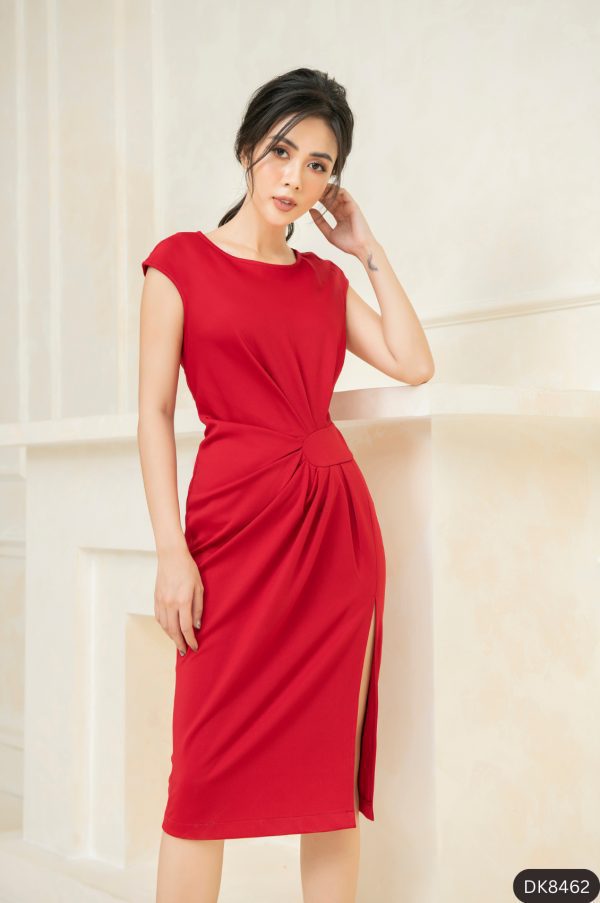 Đầm body thiết kế xoắn eo xẻ tà GEMMI Fashion, DK8462 - Hình ảnh 10