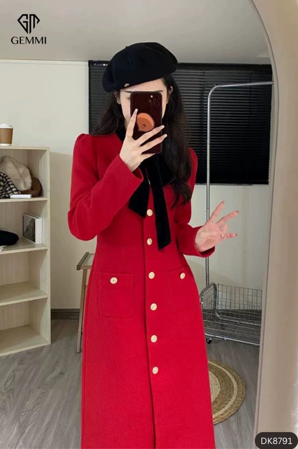 Đầm dạ thiết kế dáng ôm GEMMI Fashion, DK8791