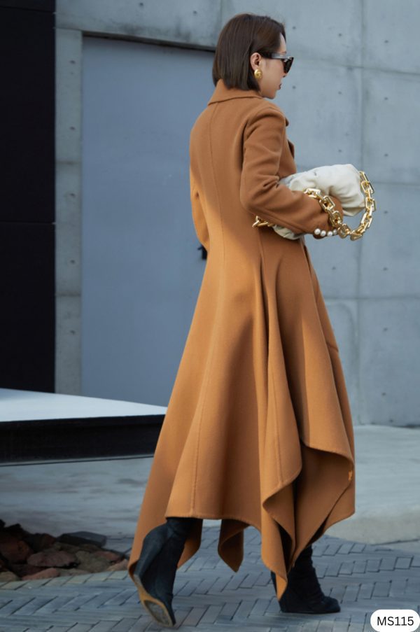 Áo khoác măng tô nữ thiết kế cúc ngọc trai dáng dài dạ cao cấp Gemmi fashion, MS115 - Hình ảnh 4
