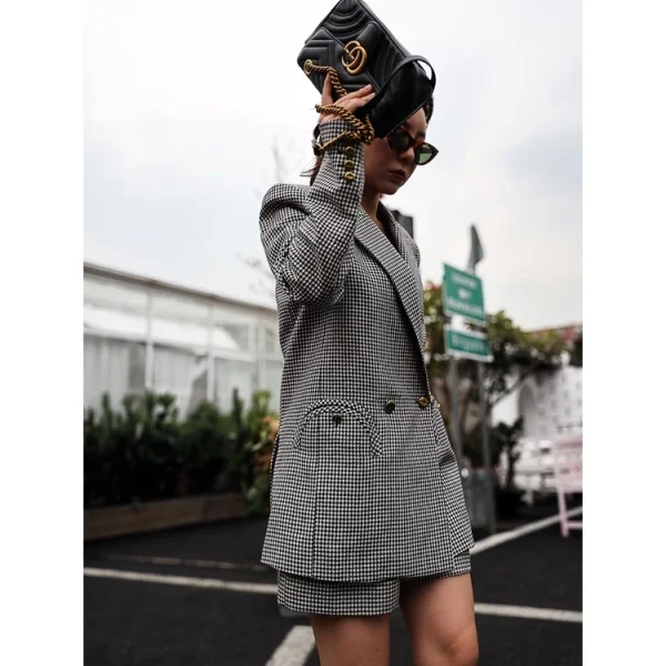 Áo Vest nữ thiết kế kẻ caro Gemmi fashion, VS112 - Hình ảnh 3