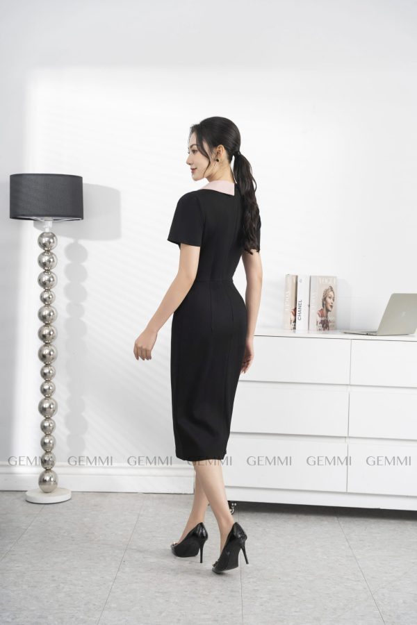 Đầm thiết kế phối hoa GEMMI, DK8728 - Hình ảnh 4