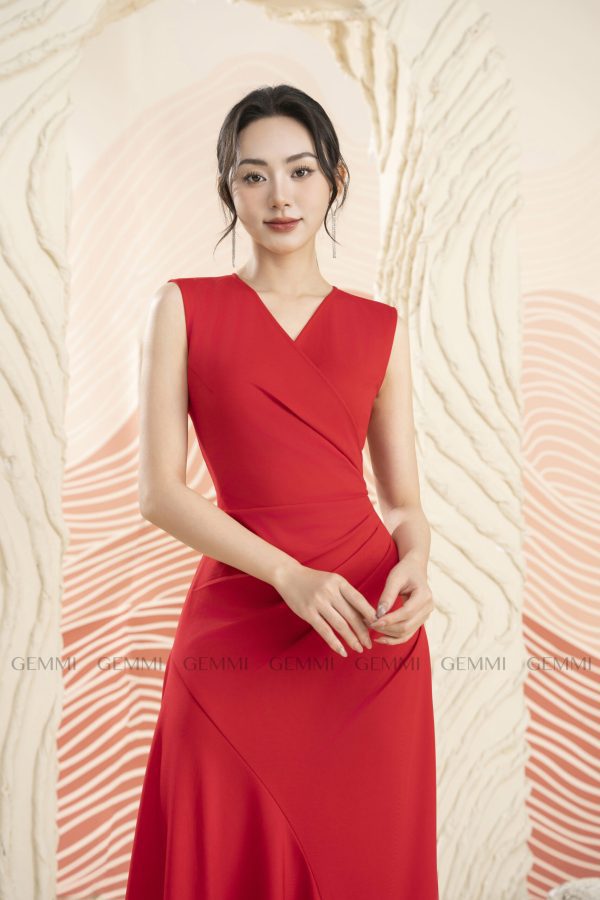 Đầm dạ thiết kế dáng xòe GEMMI Fashion, DK8742 - Hình ảnh 4