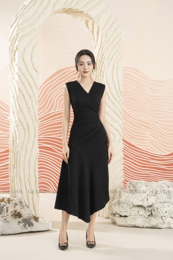 Đầm dạ thiết kế dáng xòe GEMMI Fashion, DK8742 - Hình ảnh 3