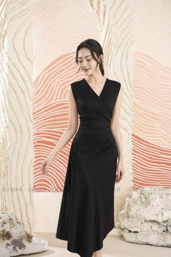 Đầm dạ thiết kế dáng xòe GEMMI Fashion, DK8742 - Hình ảnh 2