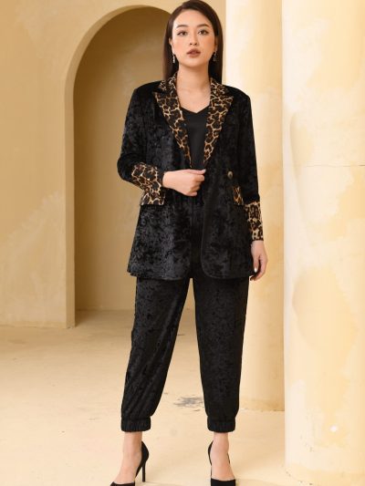 Set Vest công sở thiết kế da beo Gemmi fashion, VS117