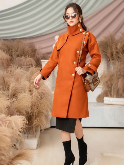 Áo dạ áo khoác măng tô nữ thiết kế dáng dài cao cấp Gemmi fashion, MS103
