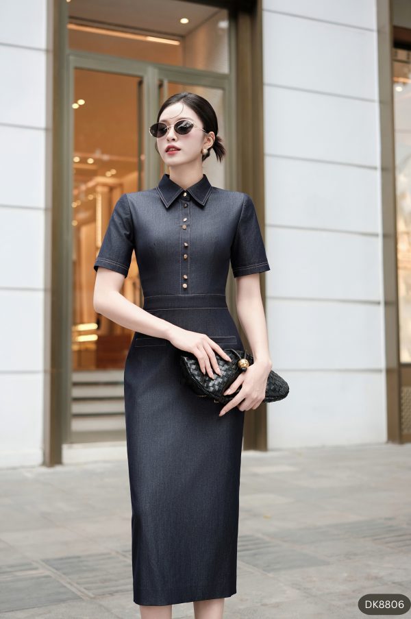 Đầm ôm body Denim, DK8806 - Hình ảnh 4
