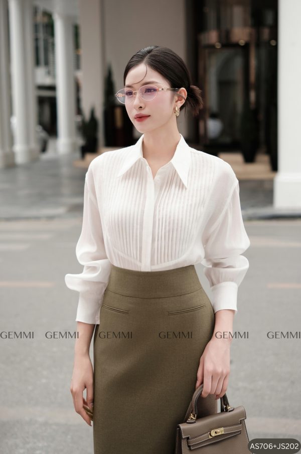 Áo Xếp ly, AS706
