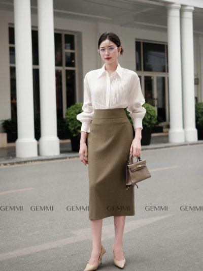 Chân váy bút chì basic, JS202