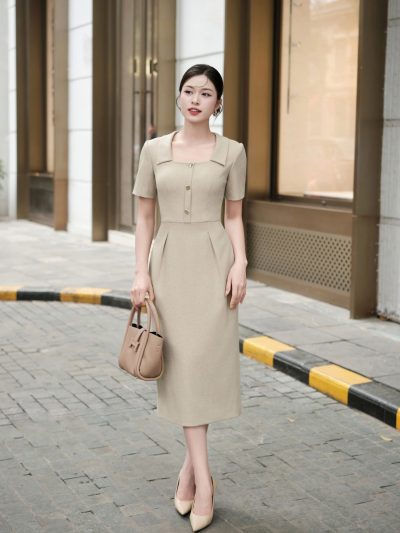 Đầm Body Cổ Vuông, DK8812