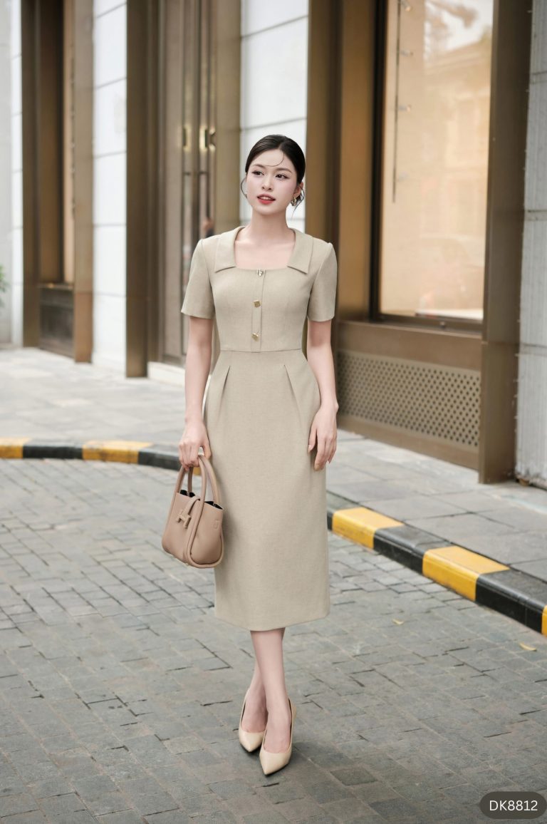 Đầm Body Cổ Vuông, DK8812