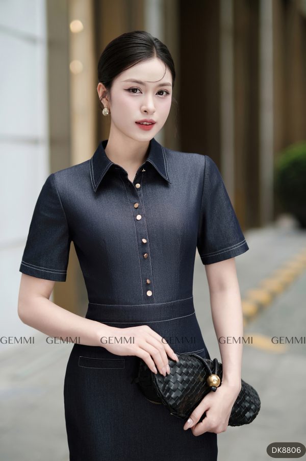 Đầm ôm body Denim, DK8806 - Hình ảnh 7