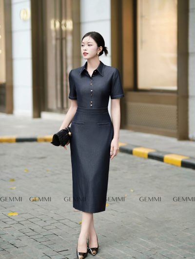 Đầm ôm body Denim, DK8806