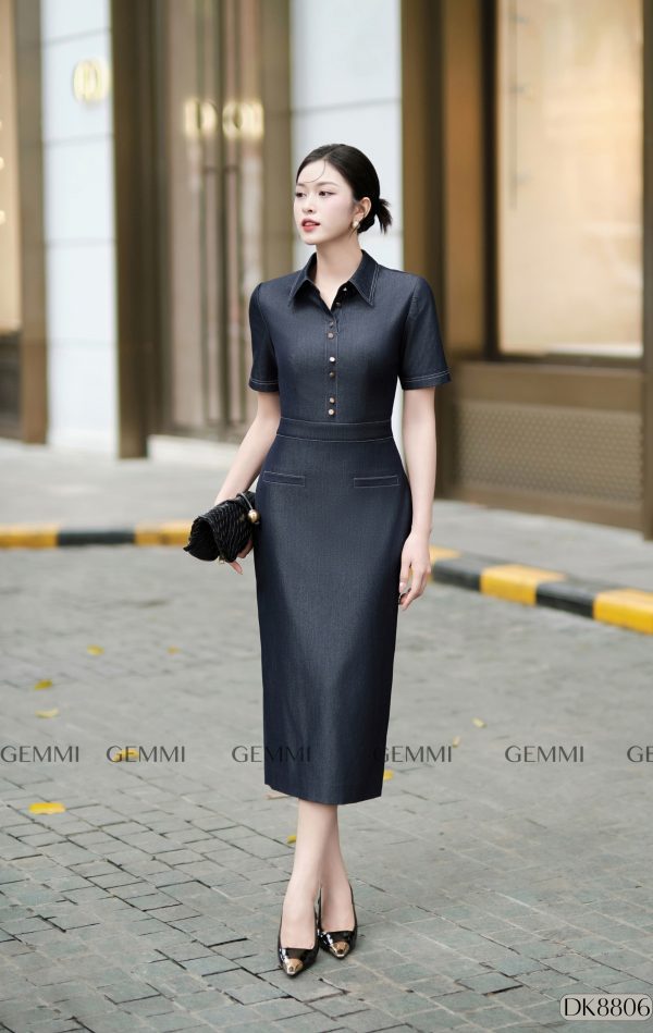 Đầm ôm body Denim, DK8806