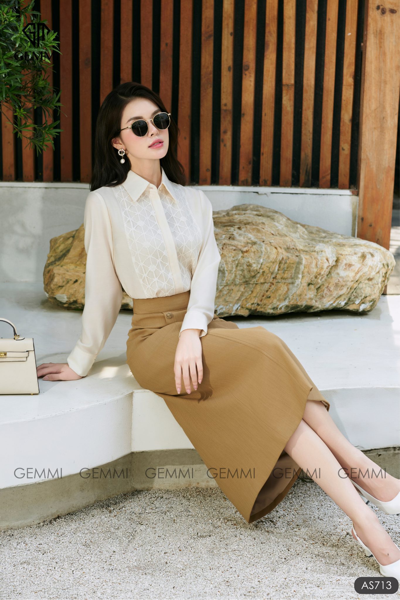 Chân váy midi Retro Chic GEMMI, JS203 - Ảnh 8