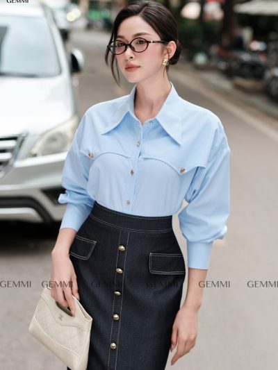 Áo Sơ Mi Celeste Whisper, AS715