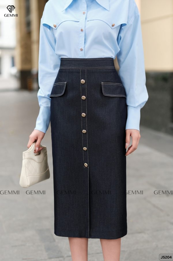 Chân Váy Denim Saphir, JS204 - Hình ảnh 2
