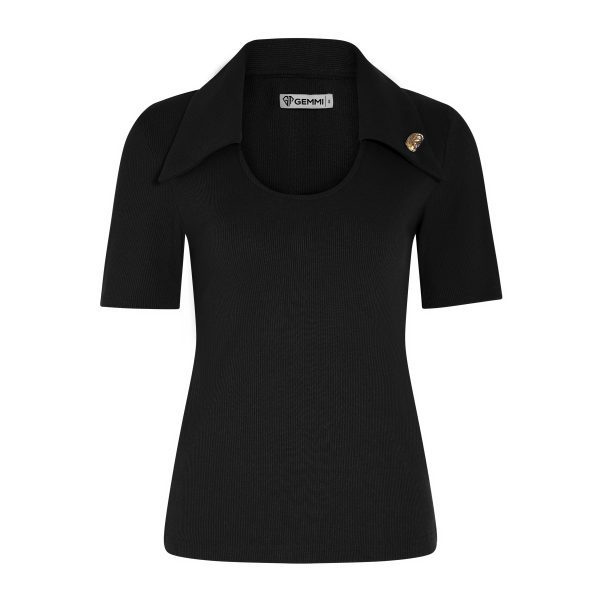 Áo basic cổ vest cách điệu GEMMI , AS712 - Hình ảnh 6