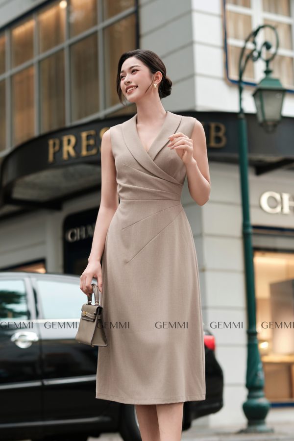 Đầm công sở vest cách điệu GEMMI, DK8815 - Hình ảnh 5