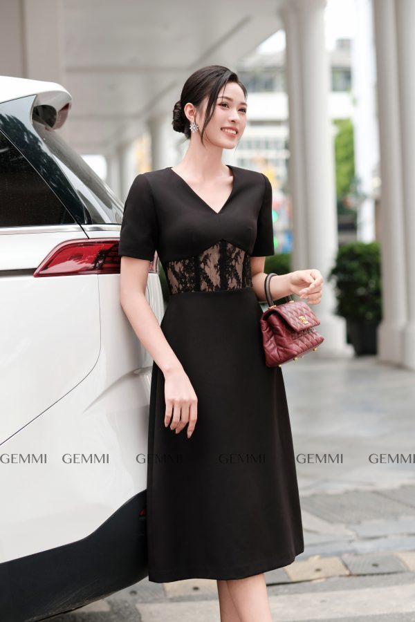 Black Lace Dress GEMMI, DK8811 - Hình ảnh 2