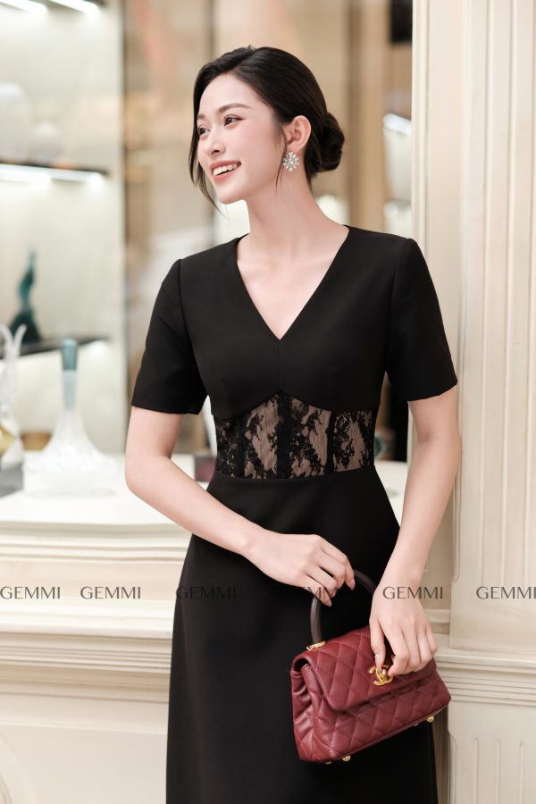 Black Lace Dress GEMMI, DK8811 - Hình ảnh 4