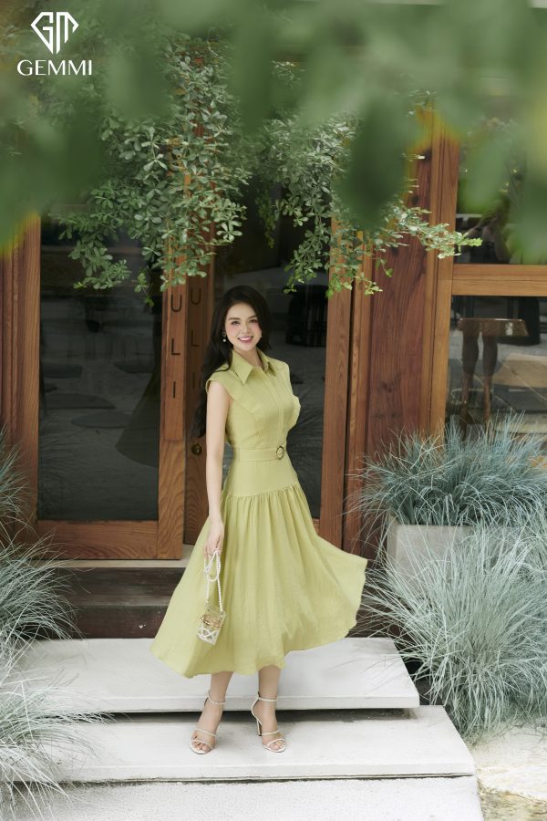 Đầm xanh pastel nàng thơ GEMMI, DK8821 - Hình ảnh 3