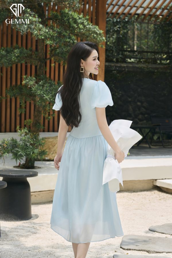 Pastel Blue Dress GEMMI, DK8824 - Hình ảnh 6