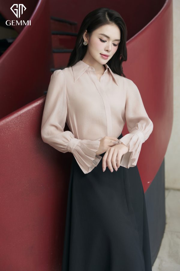 Áo sơ mi hồng Pastel Chic GEMMI, AS704