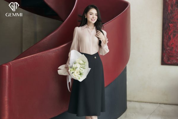 Chân váy dáng A-Line Black GEMMI, JS205 - Hình ảnh 2