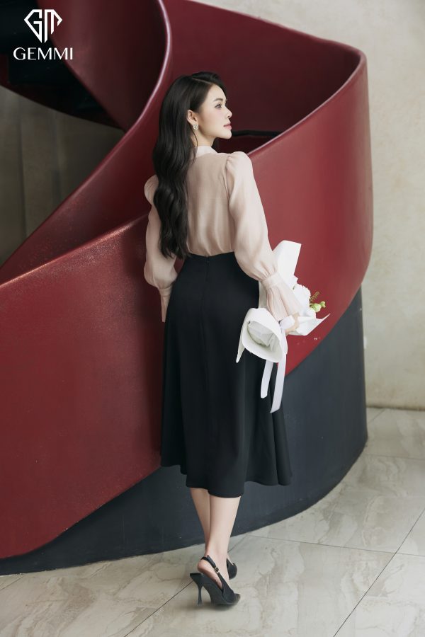 Áo sơ mi hồng Pastel Chic GEMMI, AS704 - Hình ảnh 2