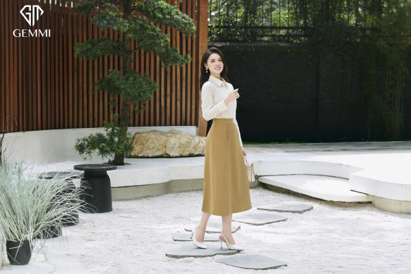 Chân váy midi Retro Chic GEMMI, JS203 - Hình ảnh 3
