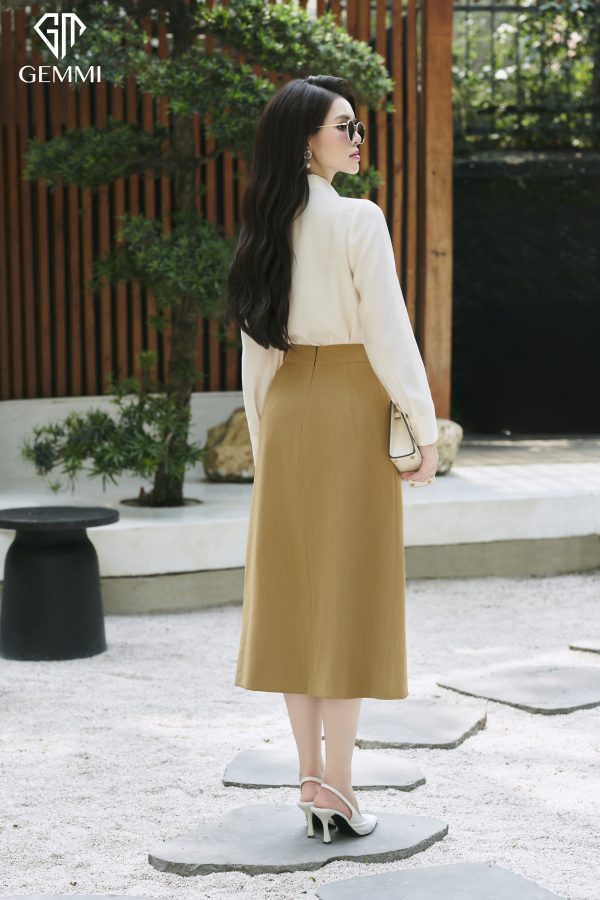 Chân váy midi Retro Chic GEMMI, JS203 - Hình ảnh 2
