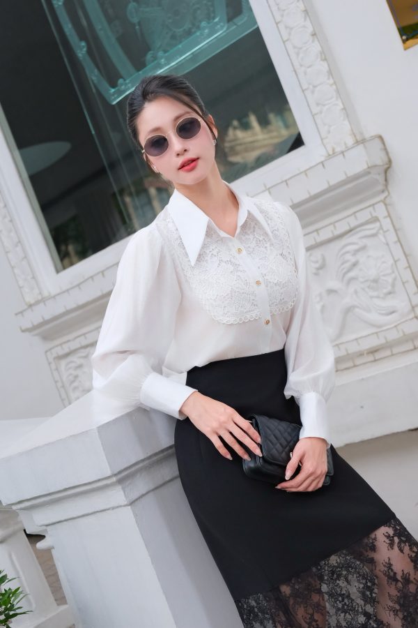 Áo sơ mi Elise Lace Collar Blouse, AS725 - Hình ảnh 3