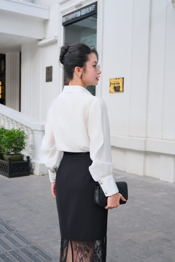 Áo sơ mi Elise Lace Collar Blouse, AS725 - Hình ảnh 4