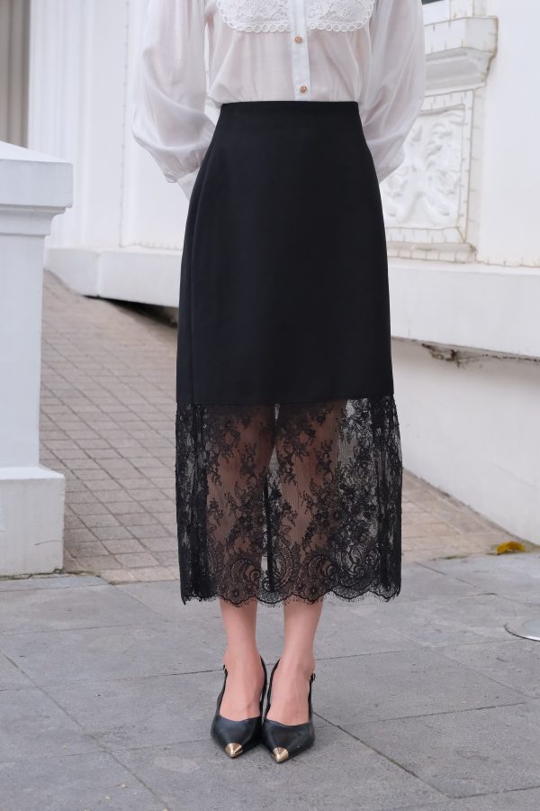 Chân váy Margot Lace Midi GEMMI, JS208