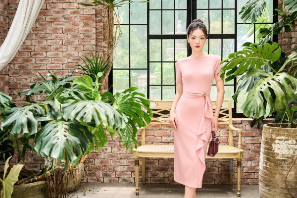 Đầm Hồng Pastel Dự Tiệc Lady Rosé GEMMI, DK8862 - Ảnh 2