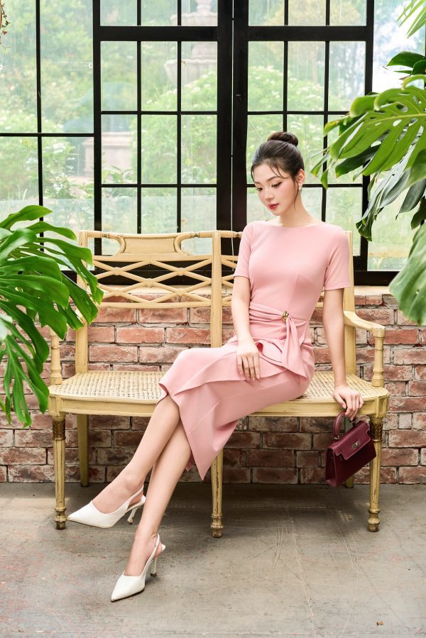 Đầm Hồng Pastel Dự Tiệc Lady Rosé GEMMI, DK8862 - Ảnh 4