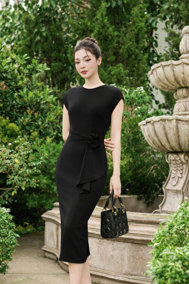 Đầm Orchid Grace Midi Dress GEMMI, DK8865