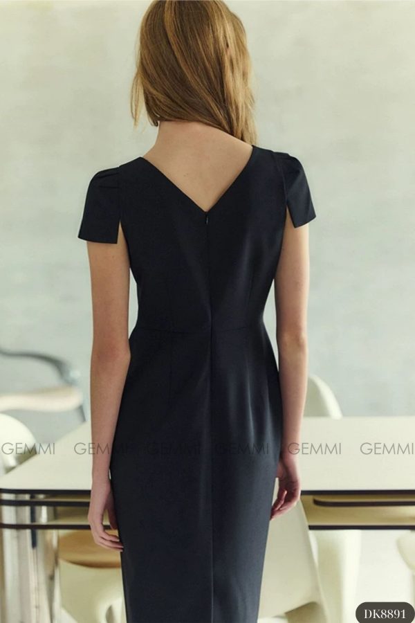 Đầm body dáng ôm thiết kế cổ thanh lịch GEMMI, DK8891 - Ảnh 6
