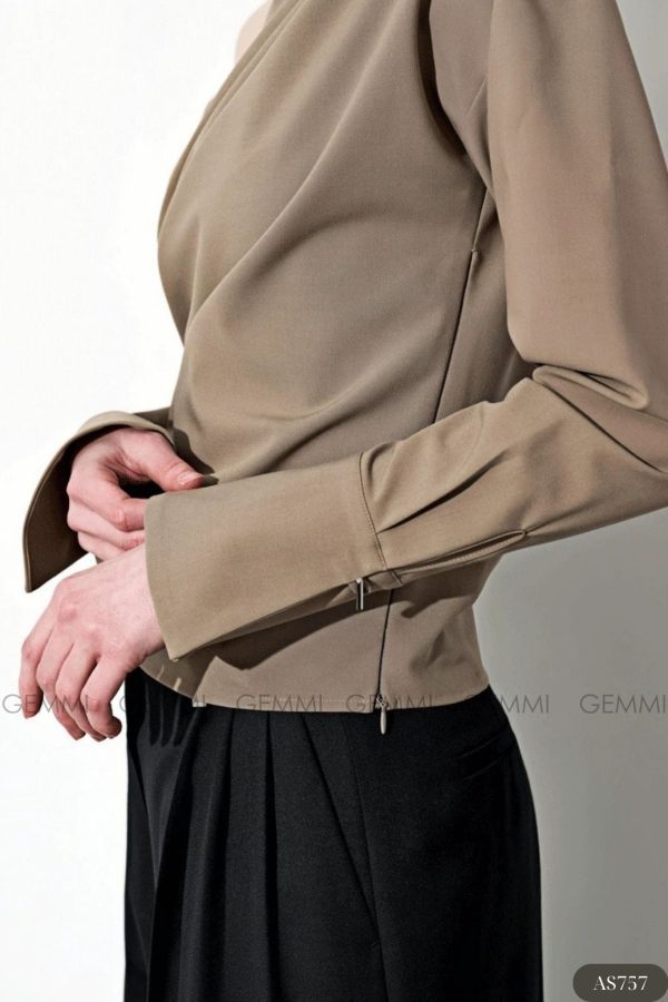 Áo kiểu Gemmi lệch vai phối nhún tinh tế – chuẩn khí chất thanh lịch, AS757 - Ảnh 4