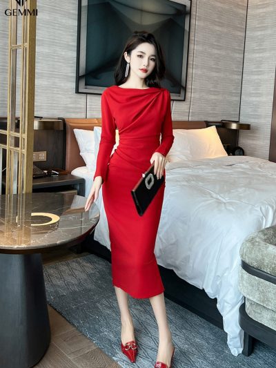 Đầm Công Sở Dáng Midi Thiết Kế Tôn Dáng GEMMI, DK8773